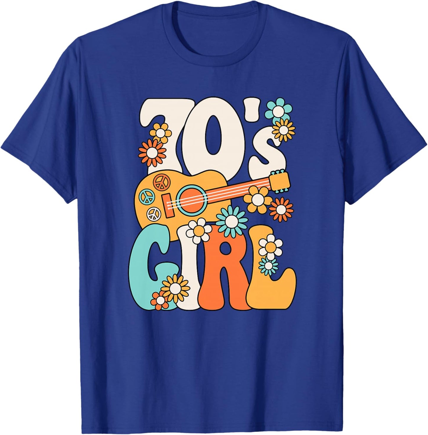 Jolie Tenue Hippie rétro années 70 pour Femmes et Filles Haut de Gamme T-Shirt - T-Shirt | Royal
