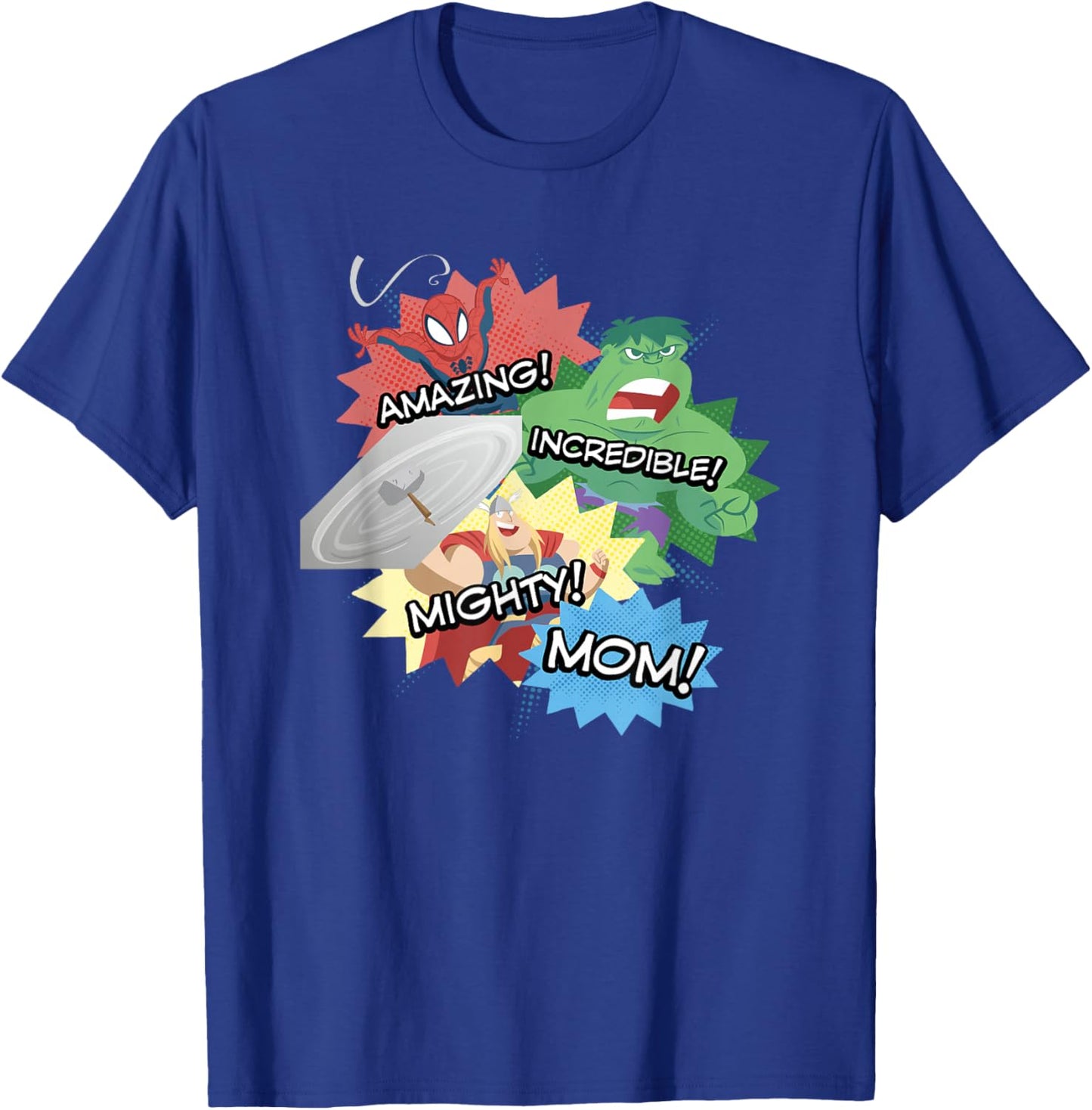 Marvel Comics Avengers Mother's Day Amazing Incredible Mom T-Shirt - T-Shirt | Royal