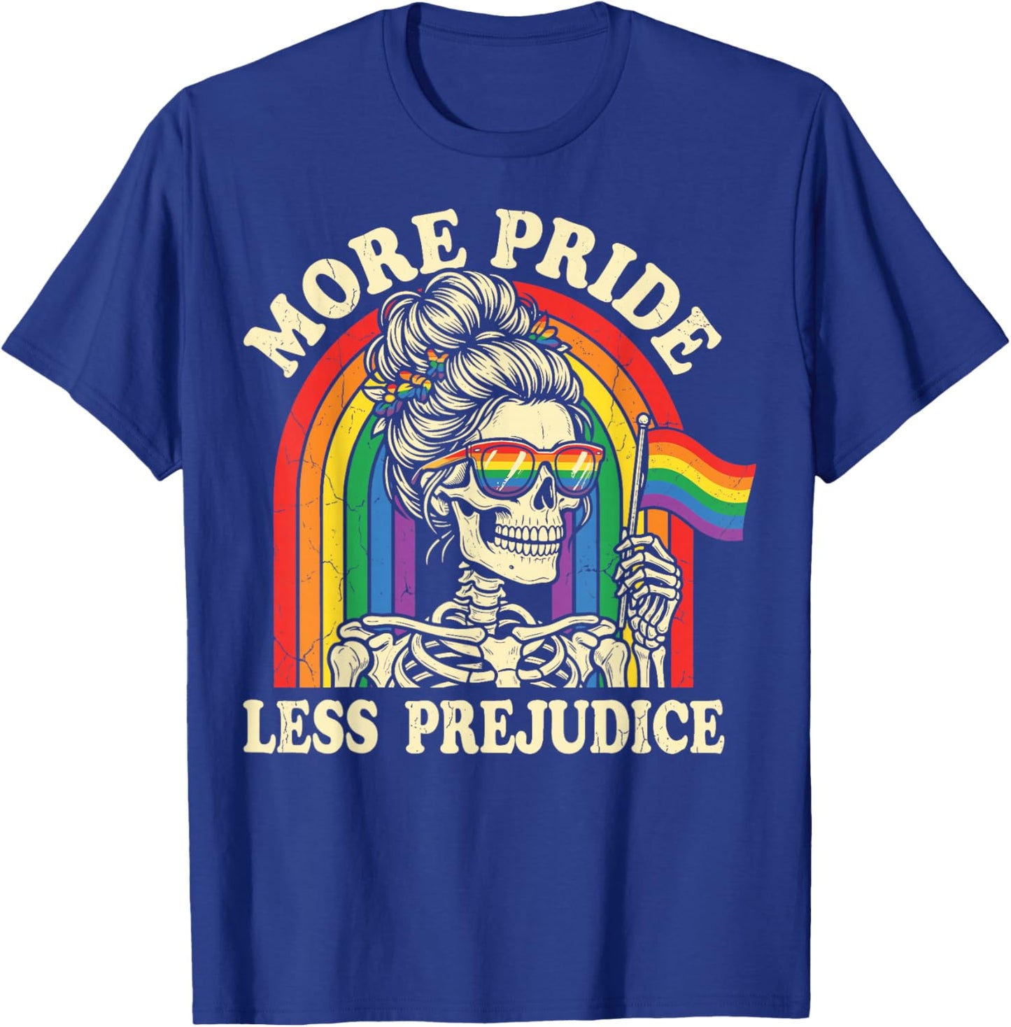 More Pride Less Prejudice T-Shirt - T-Shirt | Royal