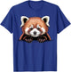 Red Panda Cute Peeking Wildlife Zoo Animal T-Shirt - T-Shirt | Royal