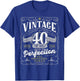 40th Birthday Top , Vintage Aged Top Shelf Born 1985 T-Shirt - T-Shirt | Royal