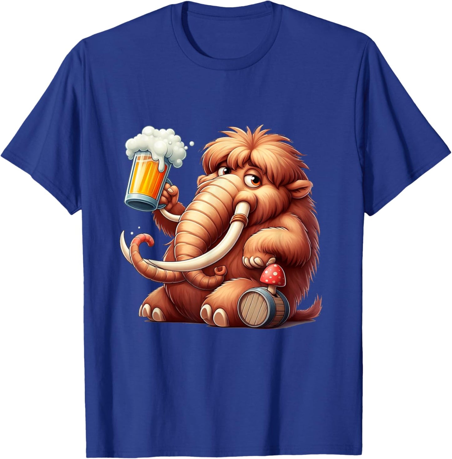 Vintage Mammoth Ice Age Stone Age Elephant Mammoth Beer T-Shirt - T-Shirt | Royal
