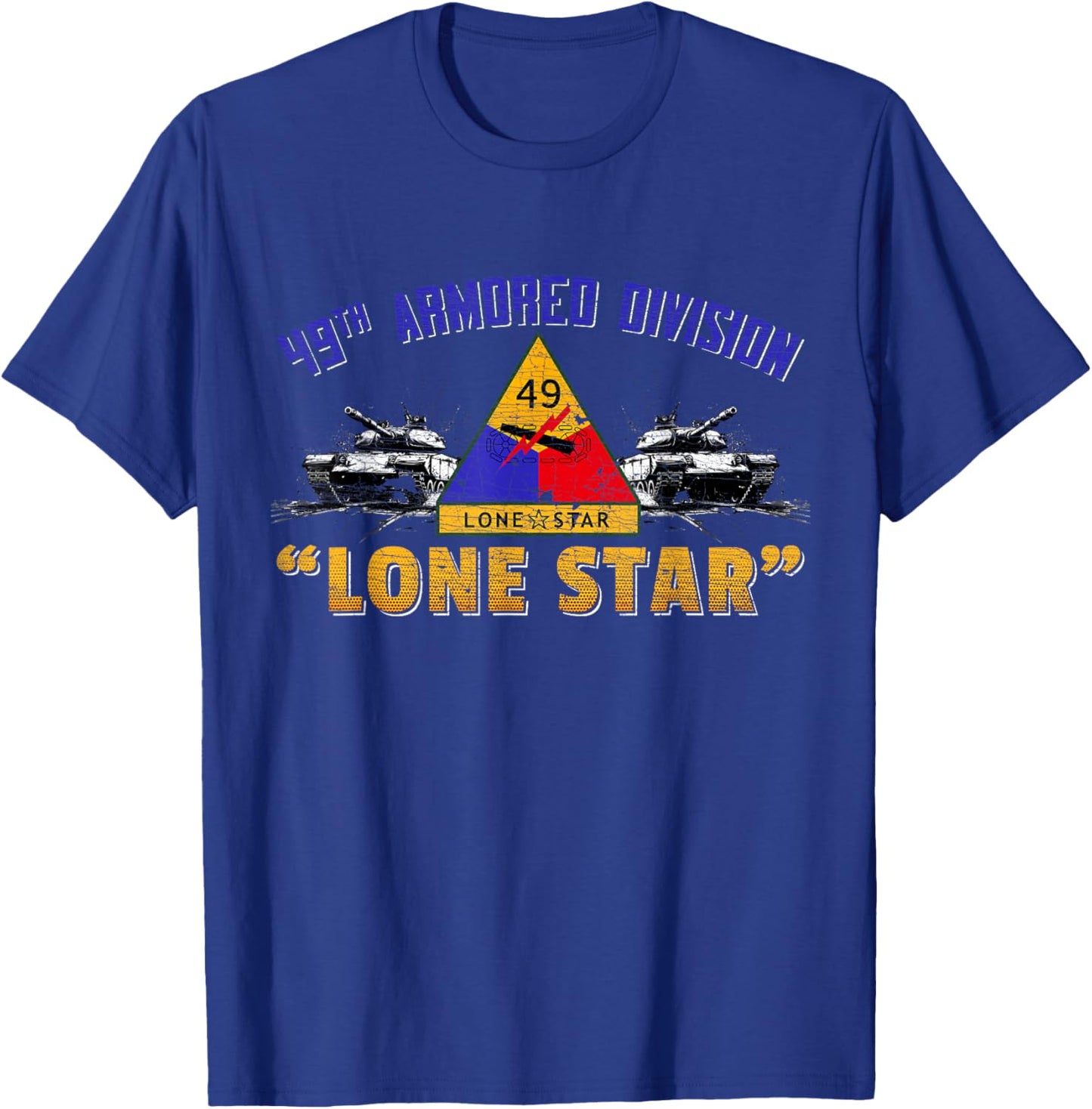 Veteran 49th Armored Division Lone Star Vintage Gifts T-Shirt - T-Shirt | Royal