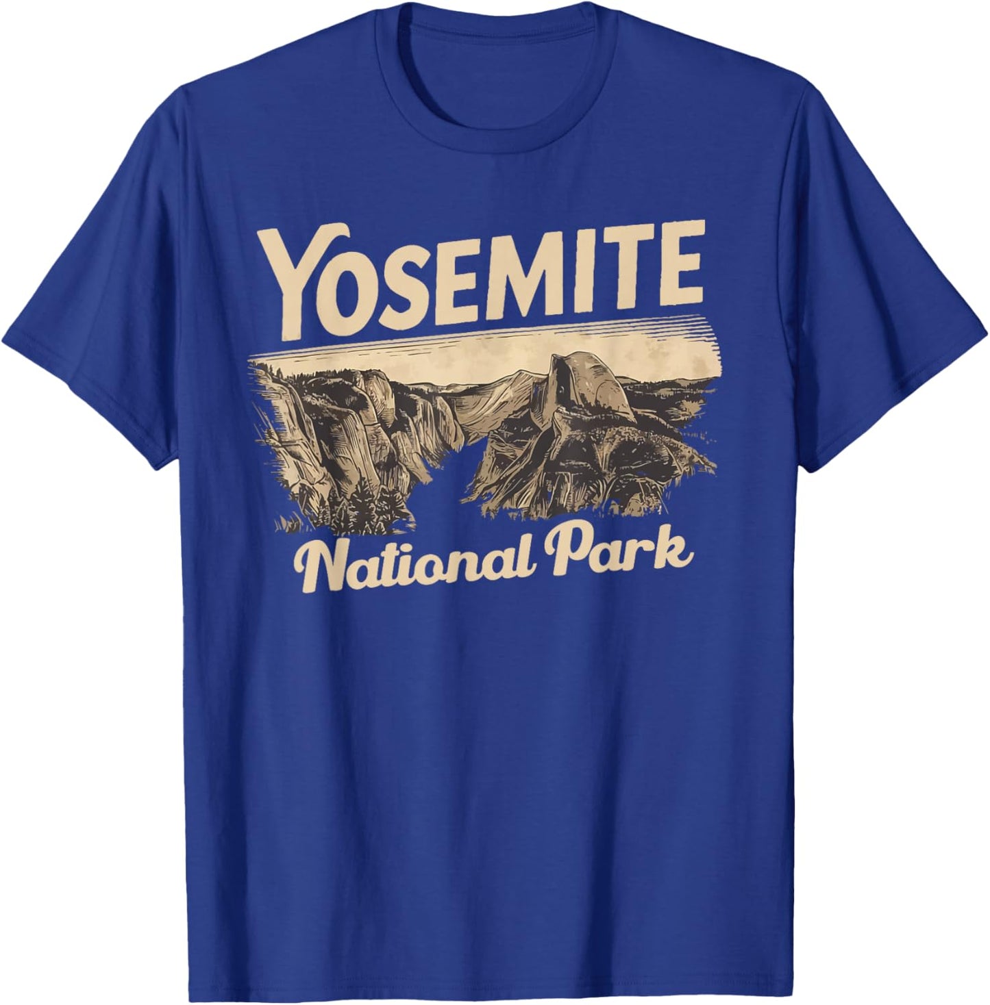 Yosemite National Park-Half Dome California Travel Souvenir T-Shirt - T-Shirt | Royal