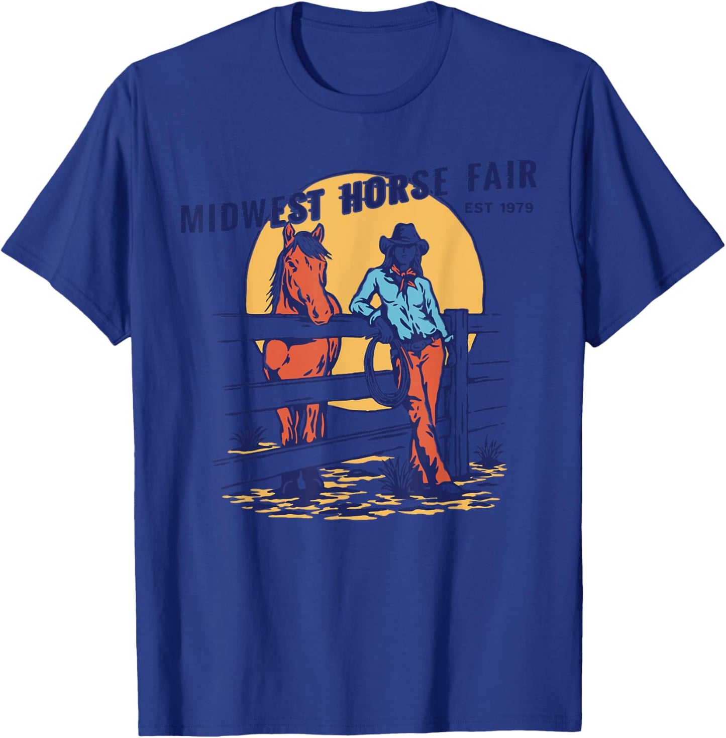 Midwest Horse Fair Cowgirl T-Shirt - T-Shirt | Royal