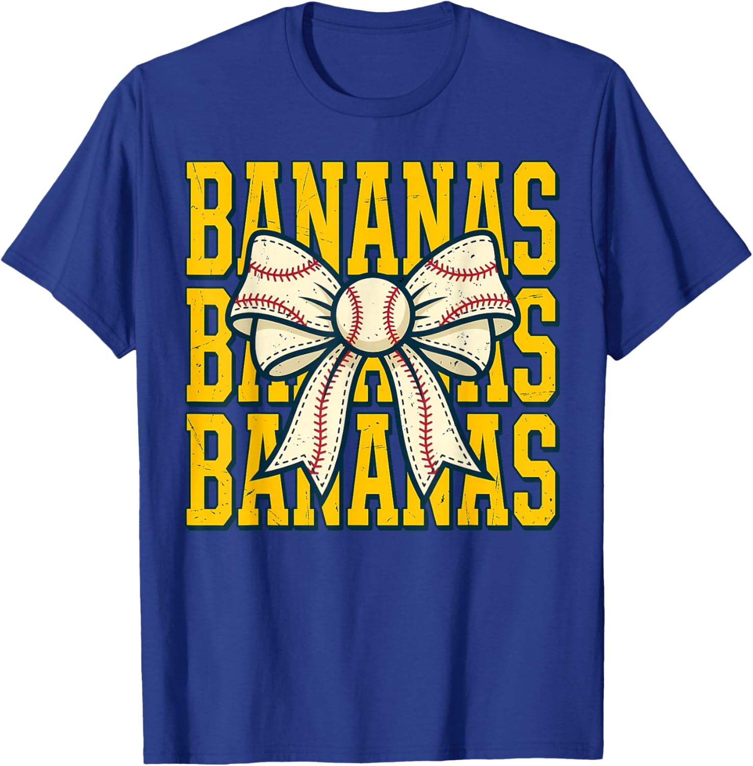 Banana Bow Ribbon Fruit Women Girls Kids T-Shirt - T-Shirt | Royal