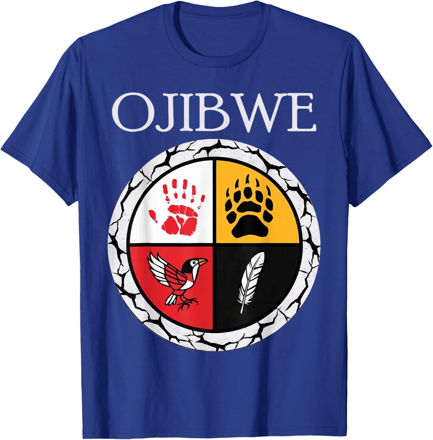 Ojibwe Native American Medicine Wheel T-Shirt - T-Shirt | Royal