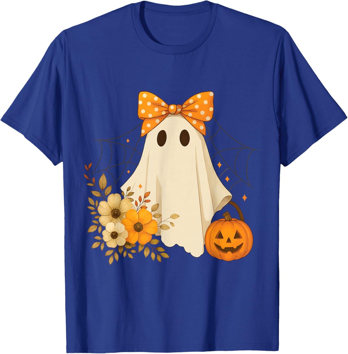 Coquette Flower Lace Ghost Funny Halloween Costume T-Shirt - T-Shirt | Royal