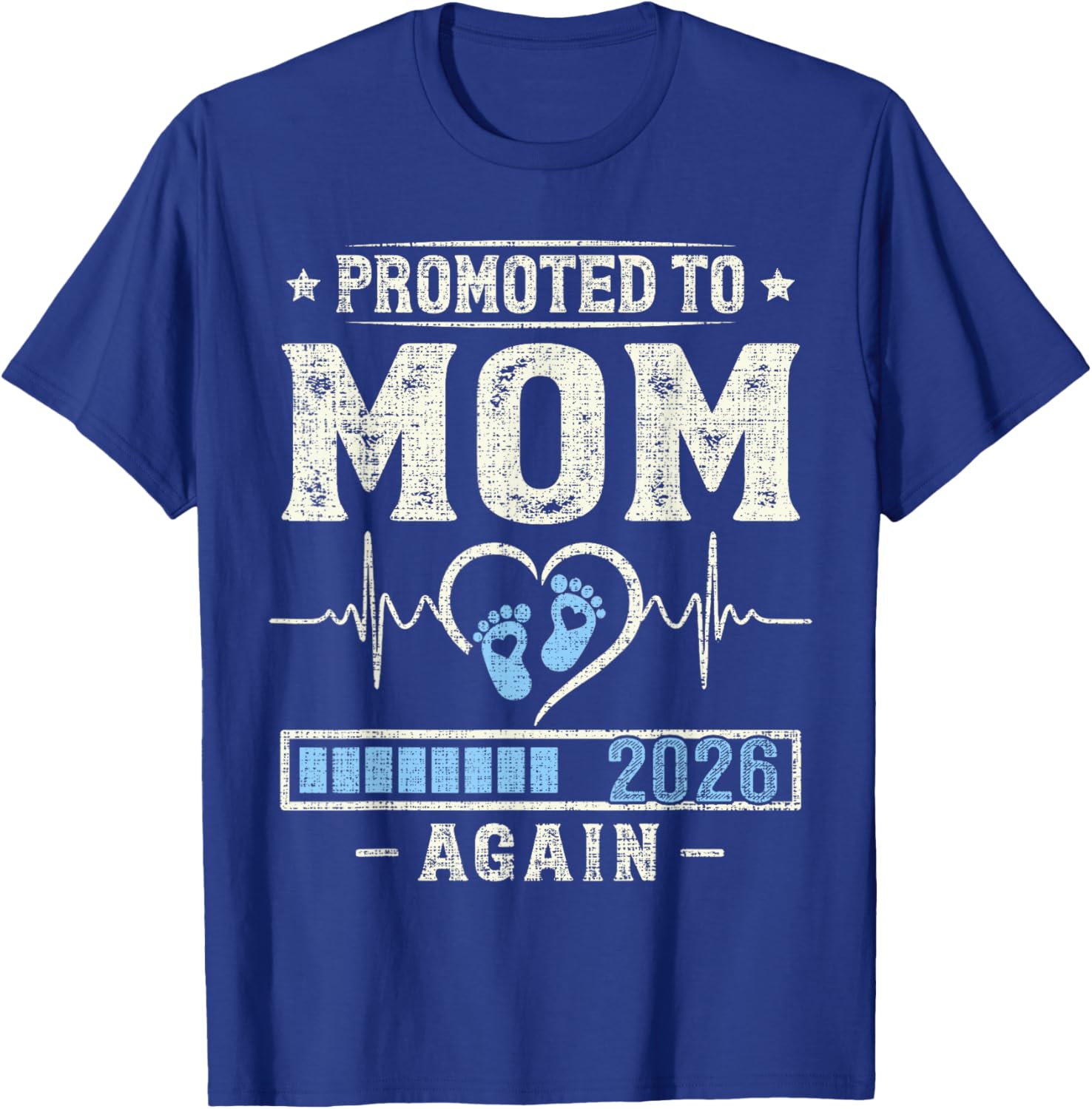 Promoted to Mom Again 2026 Pregnancy Expecting Baby Mother T-Shirt - T-Shirt | Royal