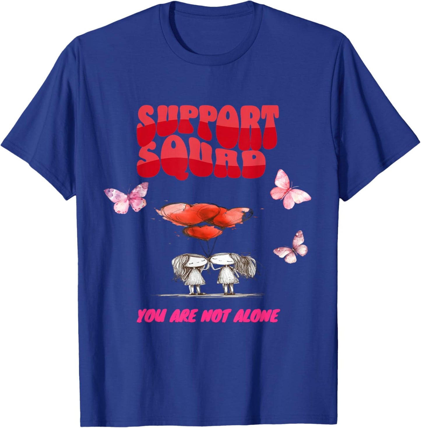 Breast Cancer Support Squad Awareness Men Women Kids T-Shirt - T-Shirt | Royal
