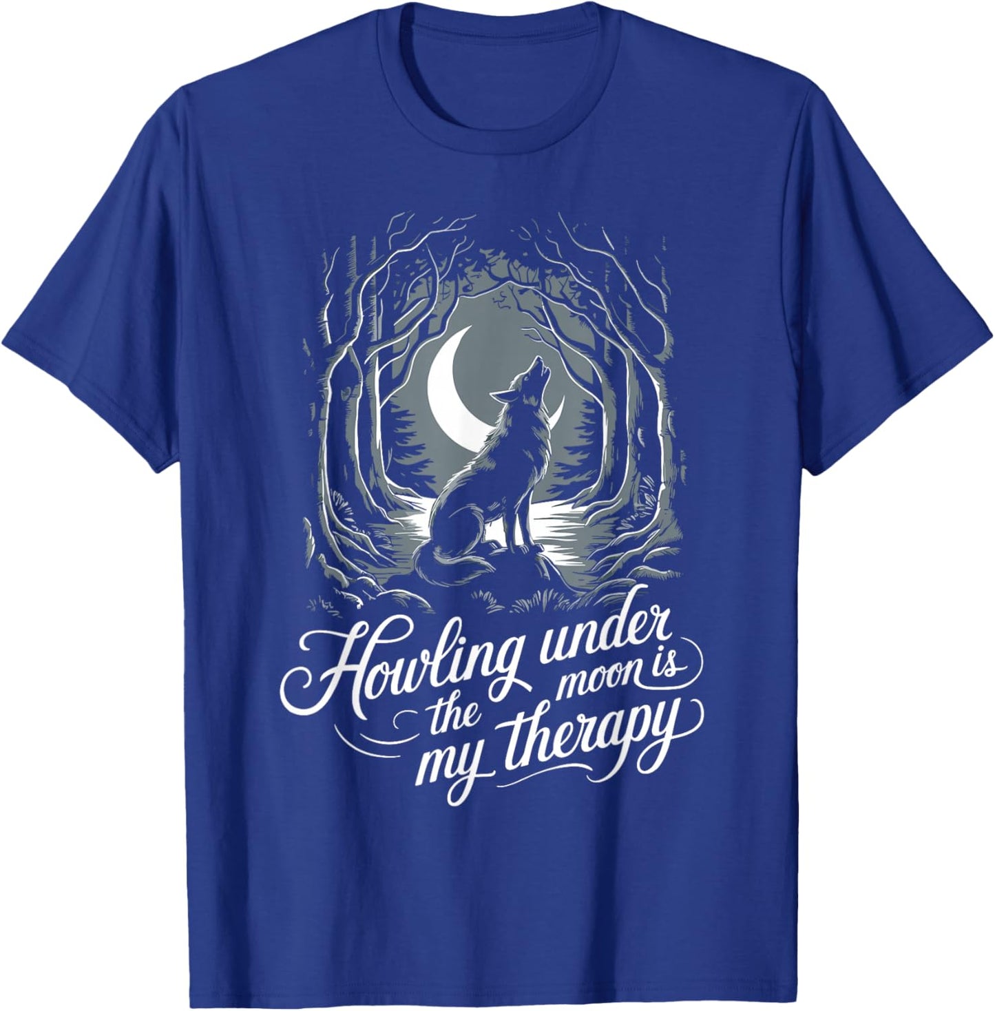 Howling Under The Moon Wolf T-Shirt - T-Shirt | Royal