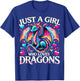 Cute Just A Girl Who Loves Dragons T-Shirt - T-Shirt | Royal
