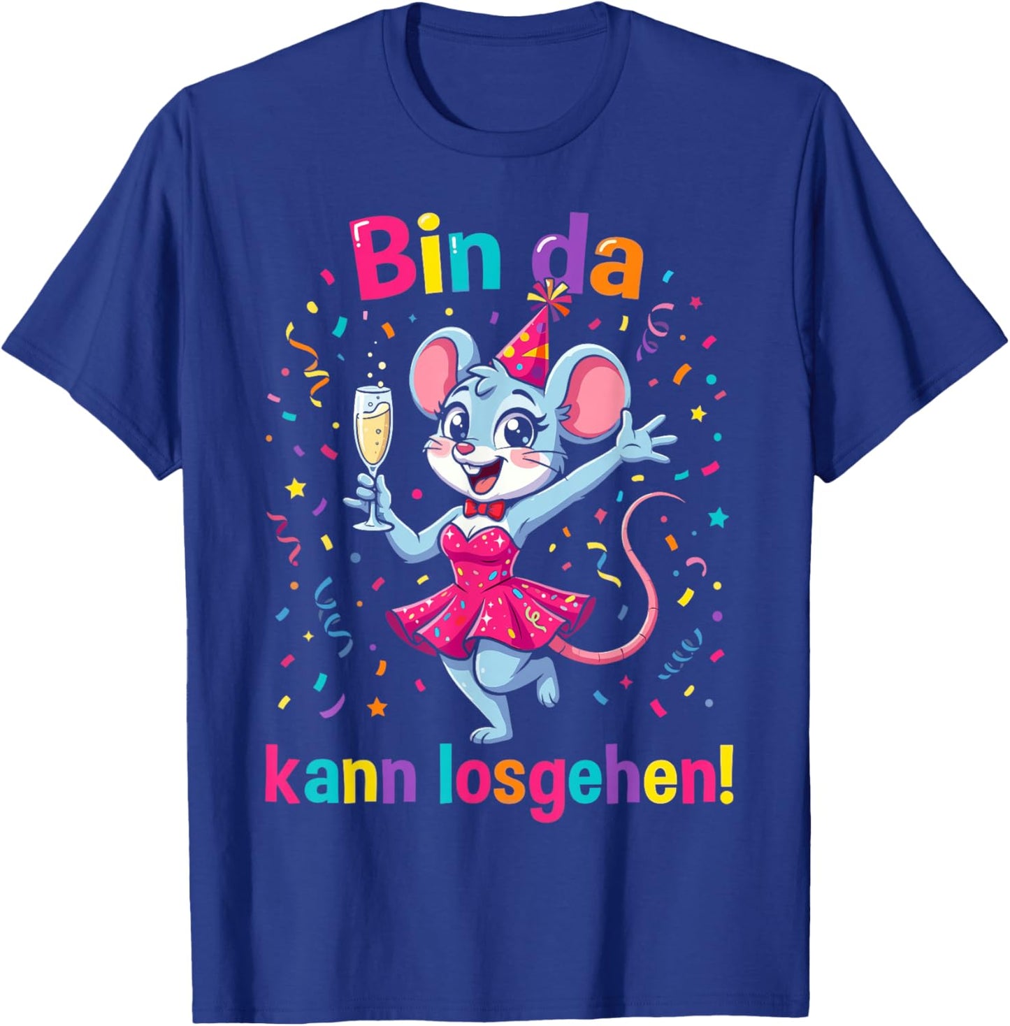 with German Text "Bin da kann losgehen" [German Language] T-Shirt - T-Shirt | Royal
