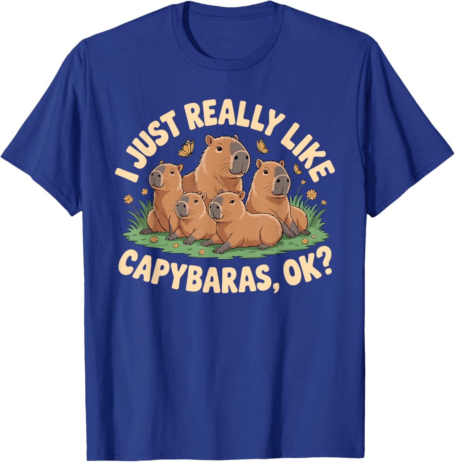 Funny Capybara Art Women Kids Capybara Lover T-Shirt - T-Shirt | Royal
