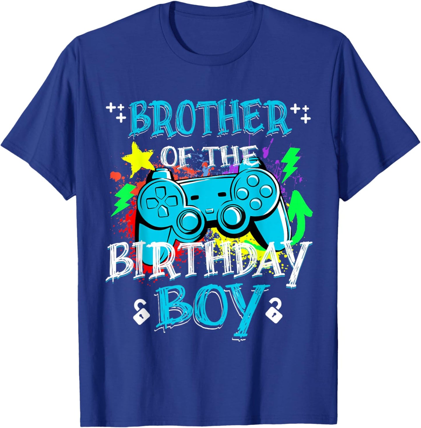 Gamer Brother of The Birthday Boy Gaming Party Level Unlock T-Shirt - T-Shirt | Royal