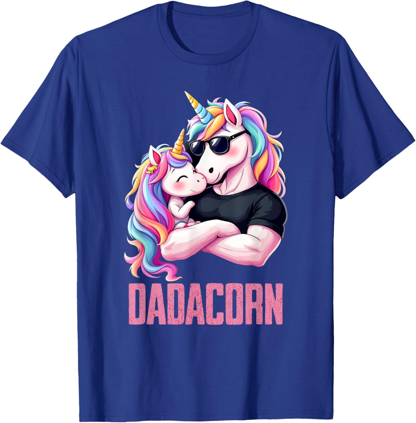 Dadacorn, Daddy Daughter Unicorn, Girldad T-Shirt - T-Shirt | Royal
