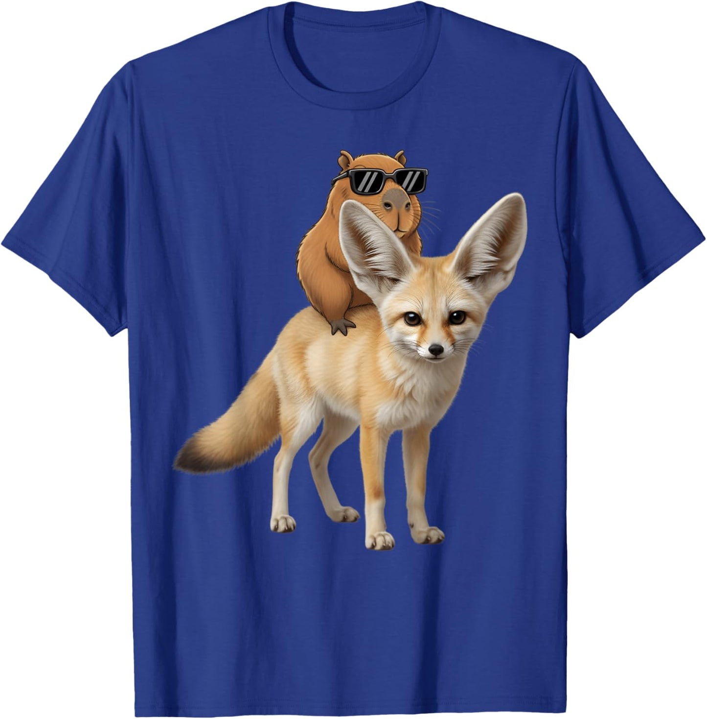 Capybara Fox Lover Funny Graphic Boys Girls Kids T-Shirt - T-Shirt | Royal