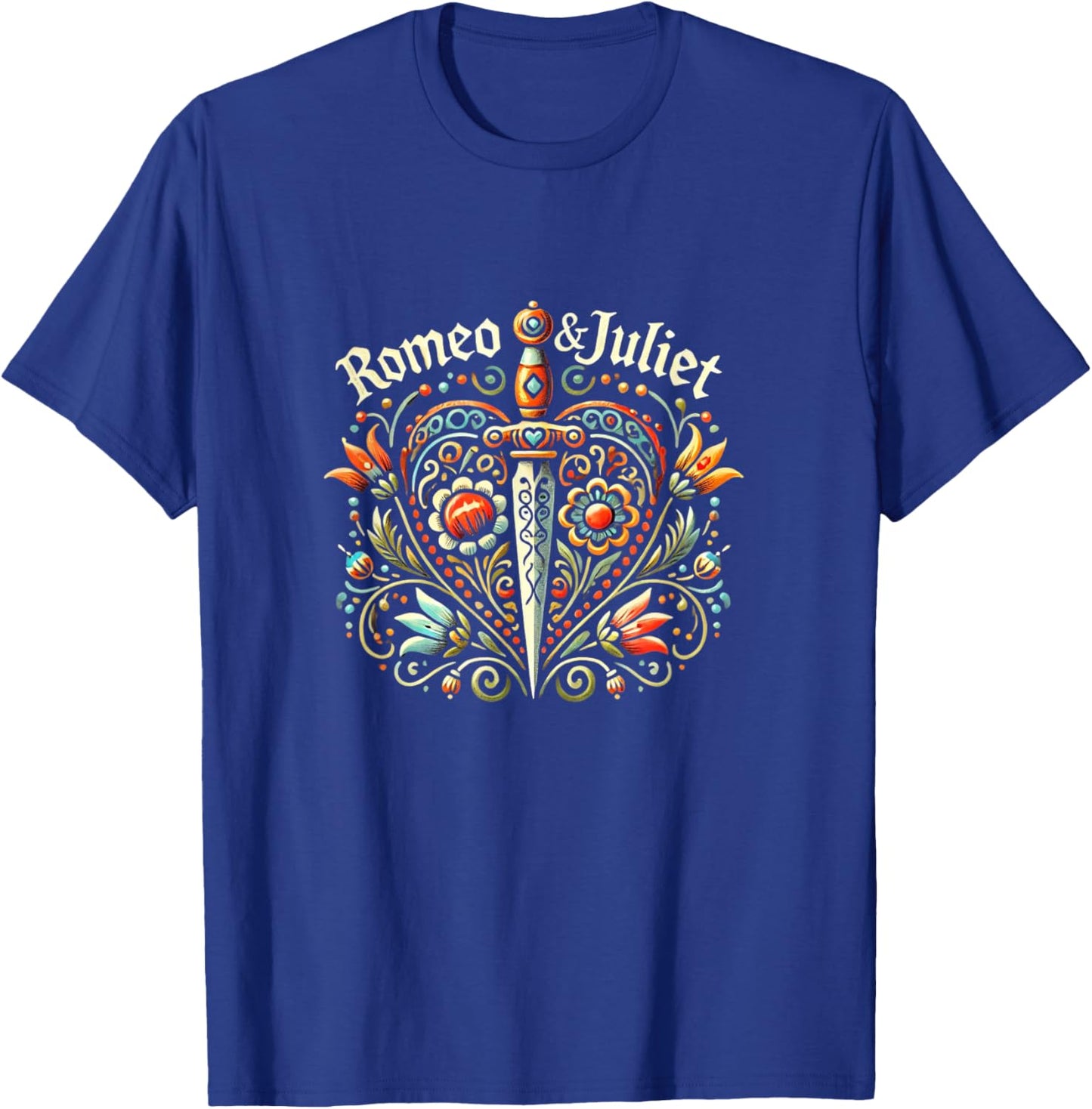 Stage Notes Romeo & Juliet Love Heart Theatre Musicals T-Shirt - T-Shirt | Royal