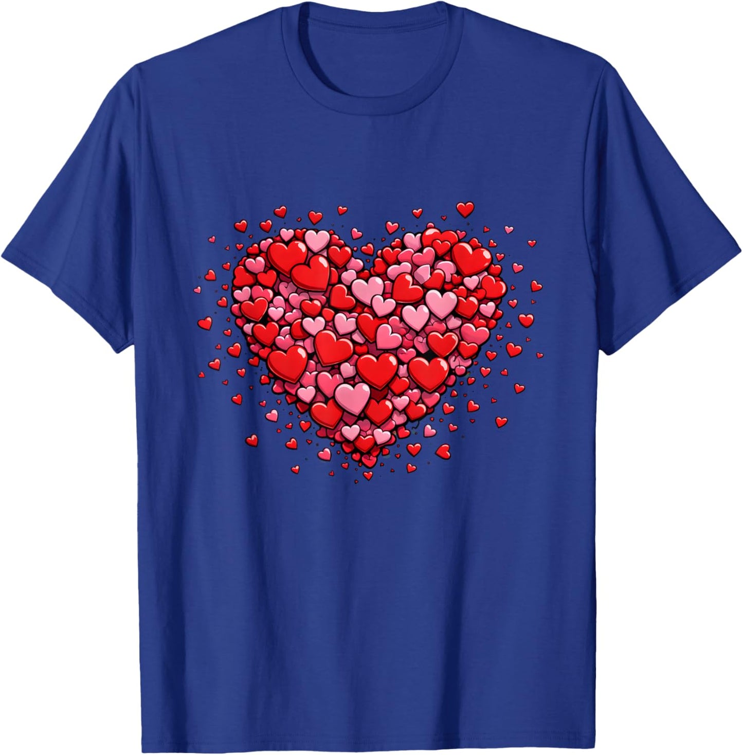 Heart Made of Hearts Valentine Romantic Couple Matching T-Shirt - T-Shirt | Royal