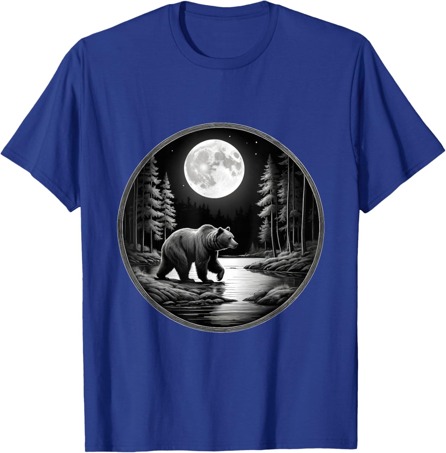 Moon Bear Wildlife Scene for Outdoor and Nature Fans T-Shirt - T-Shirt | Royal