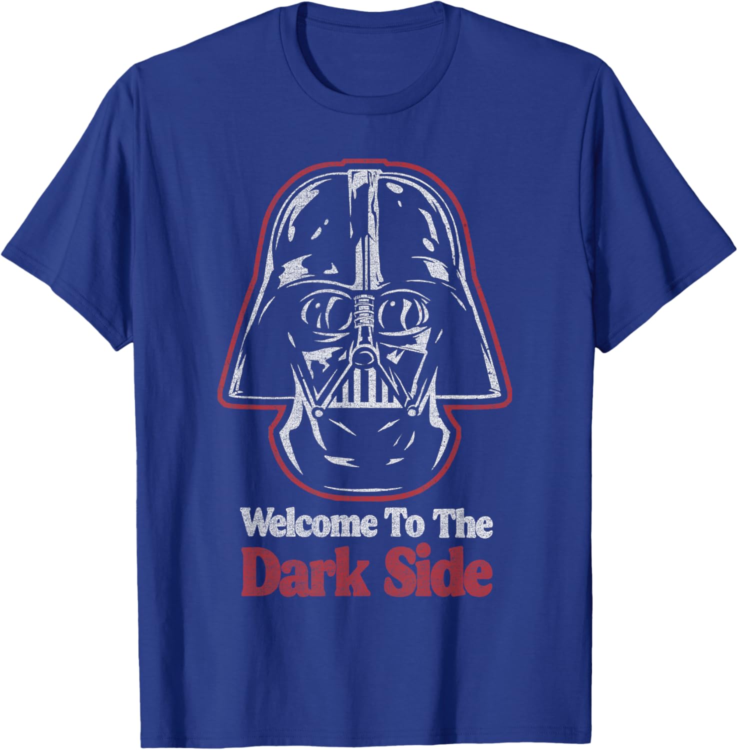 Star Wars Darth Vader Welcome to The Dark Side Distressed T-Shirt - T-Shirt | Royal