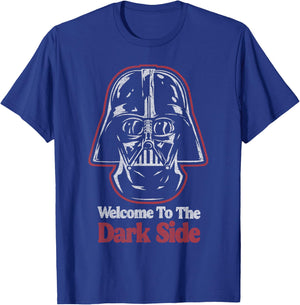 Star Wars Darth Vader Welcome to The Dark Side Distressed T-Shirt - T-Shirt | Royal