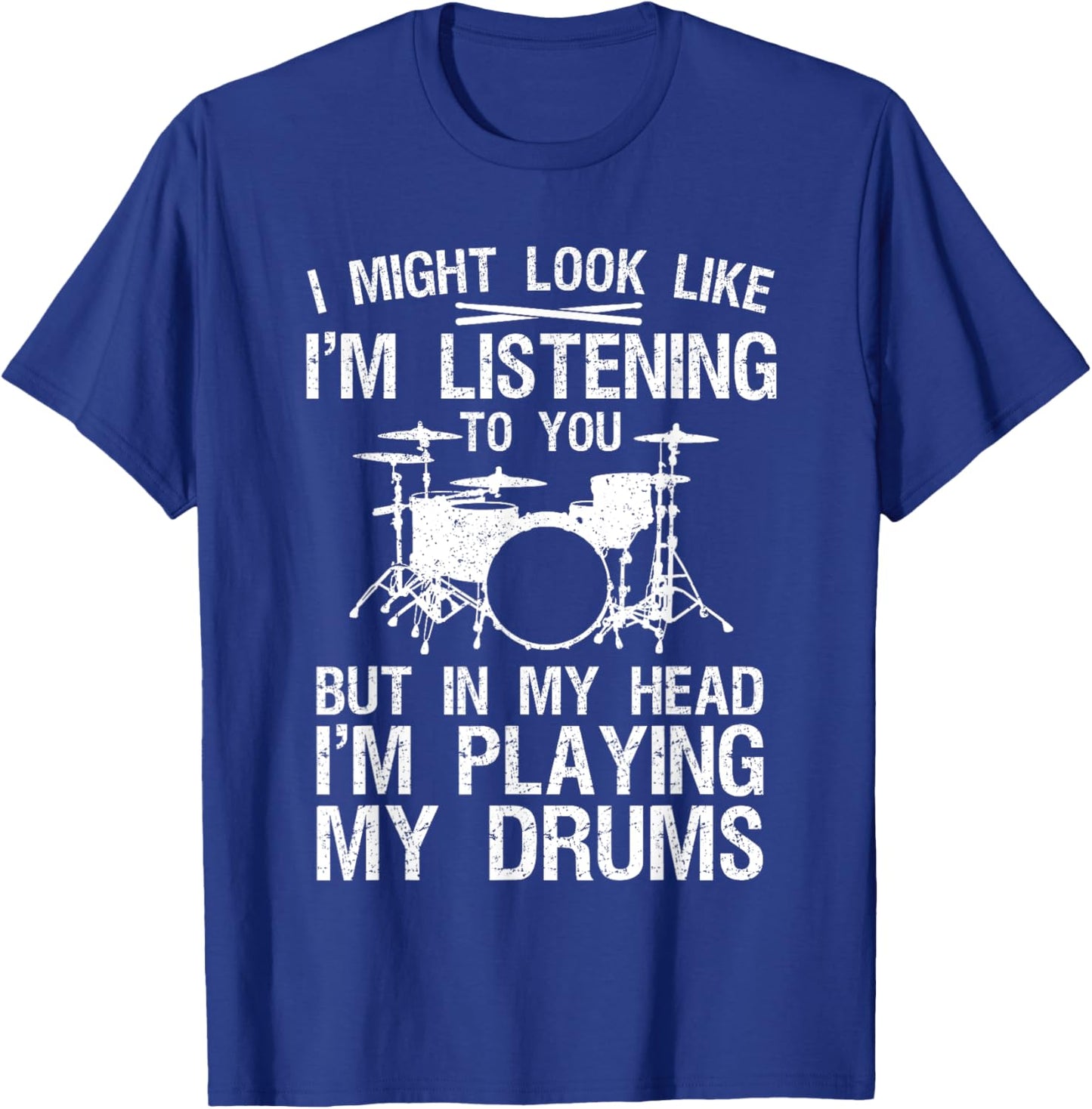 Funny Drummer Design Women Drumline Drumming Drummer T-Shirt - T-Shirt | Royal