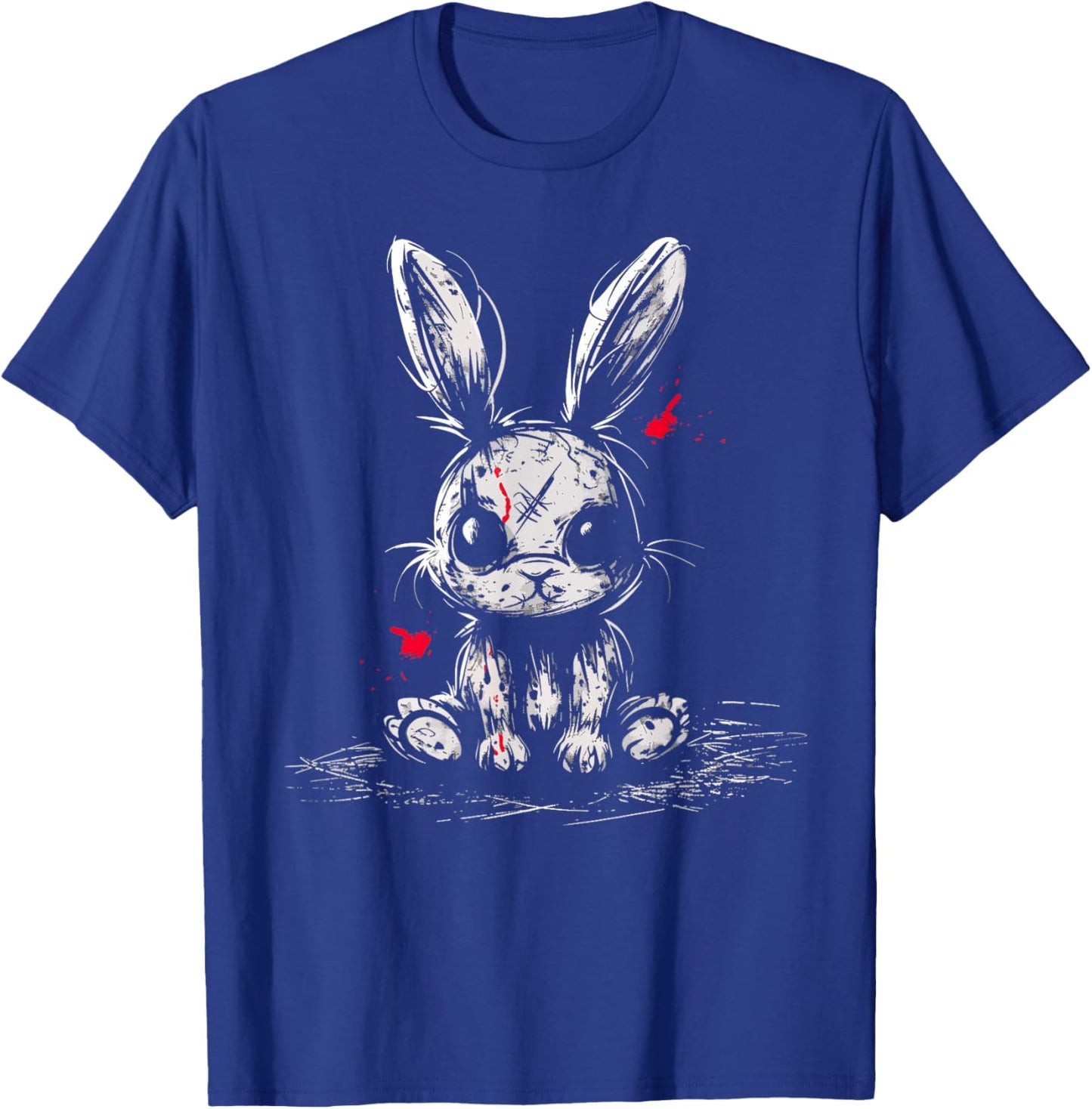 Evil Horror Bunny Rabbit Creepy Cute Alt Goth Grunge Demon T-Shirt - T-Shirt | Royal