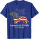 Dachshund 250th Patriotic Dog Fireworks Funny Wiener Dog T-Shirt - T-Shirt | Royal