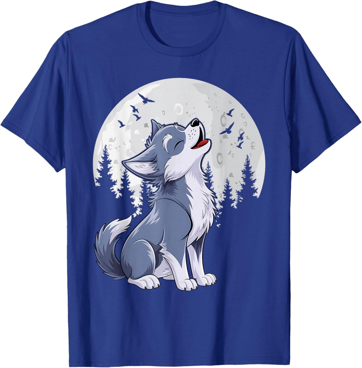 Cute Baby Howling Wolf Cub Sketch Costume T-Shirt - T-Shirt | Royal
