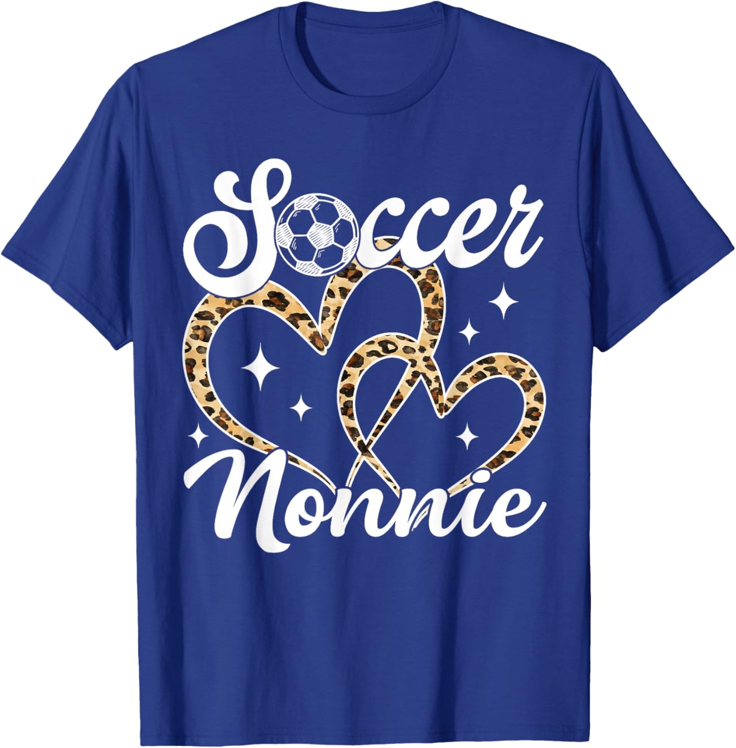 Funny Soccer Nonnie Leopard Soccer Player T-Shirt - T-Shirt | Royal