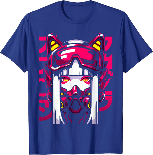 Anime Manga Cyberpunk Aesthetic Techwear Harajuku Waifu T-Shirt - T-Shirt | Royal