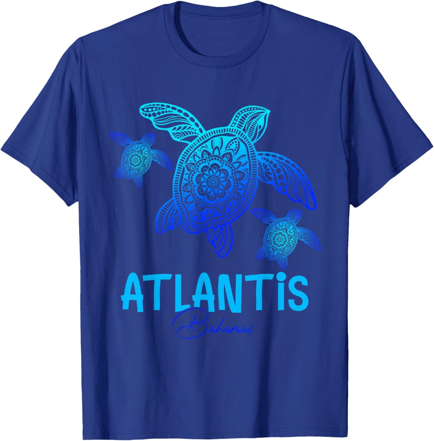 Atlantis Bahamas Vacation Tribal Sea Turtle T-Shirt - T-Shirt | Royal
