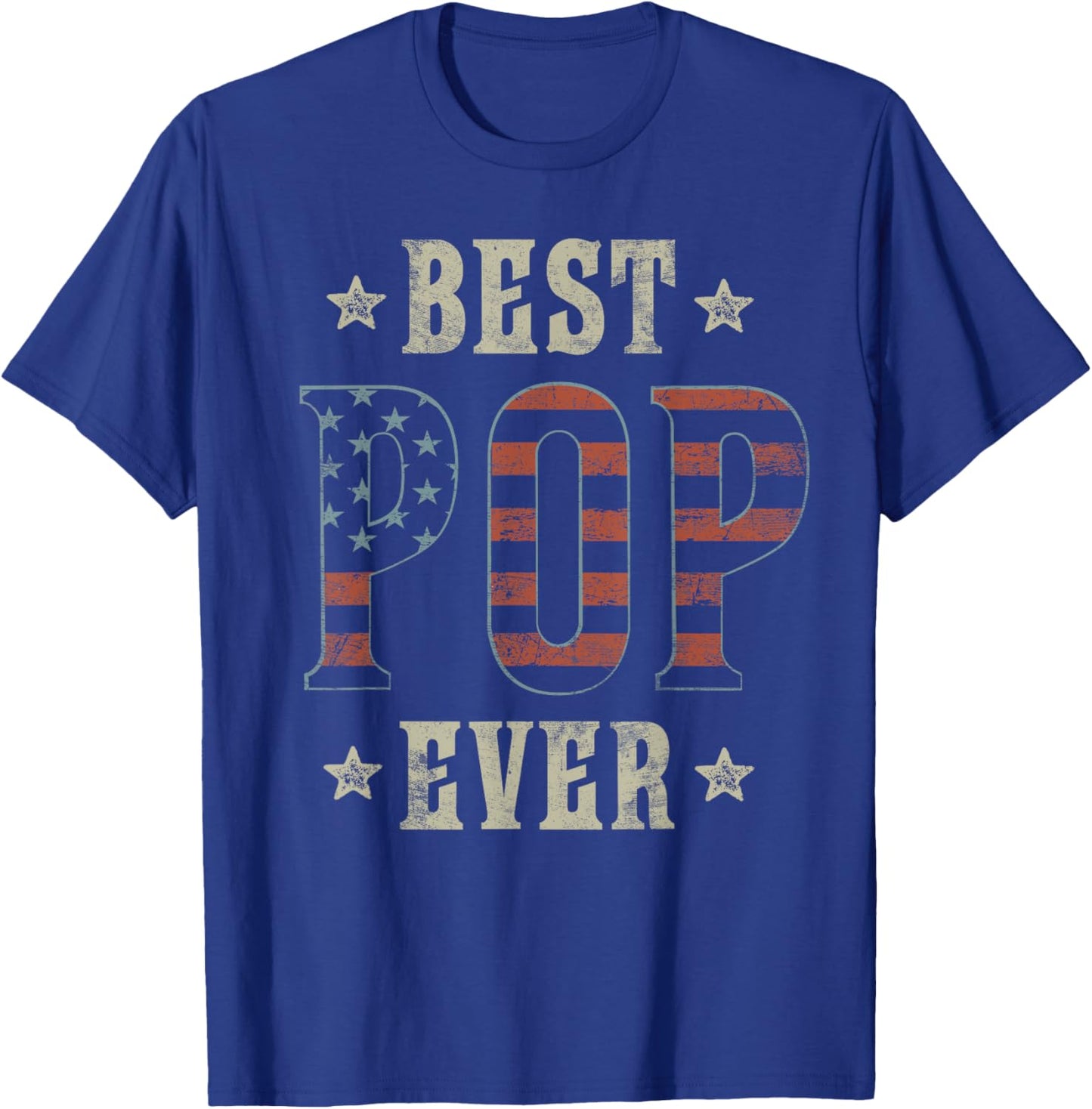Best Pop Ever Patriotic American Flag Design Pop T-Shirt - T-Shirt | Royal