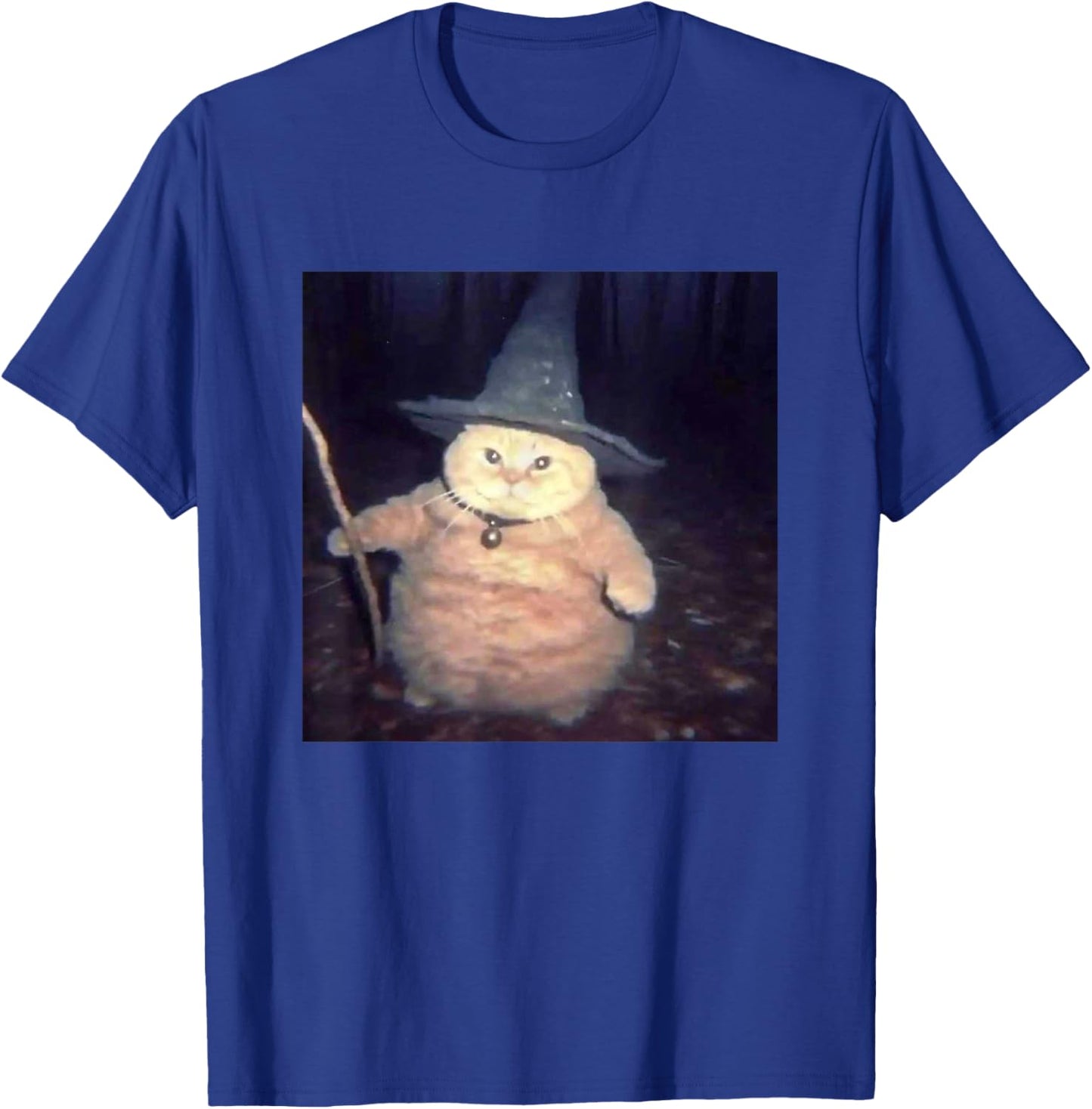 Vintage Witch Cat Peekaboo Halloween Funny Cat Meme Weird T-Shirt - T-Shirt | Royal