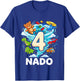 4nado Fournado 4th Birthday Boy 4 Four Year Old Toddler T-Shirt - T-Shirt | Royal