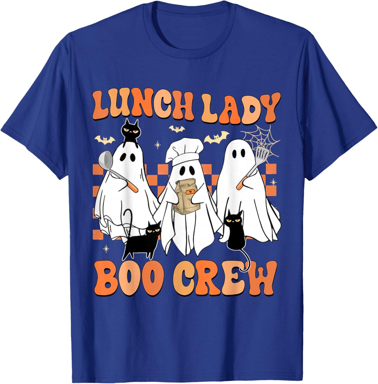 Lunch Lady Boo Crew Ghost Chef Funny Cafeteria Worker Staff T-Shirt - T-Shirt | Royal