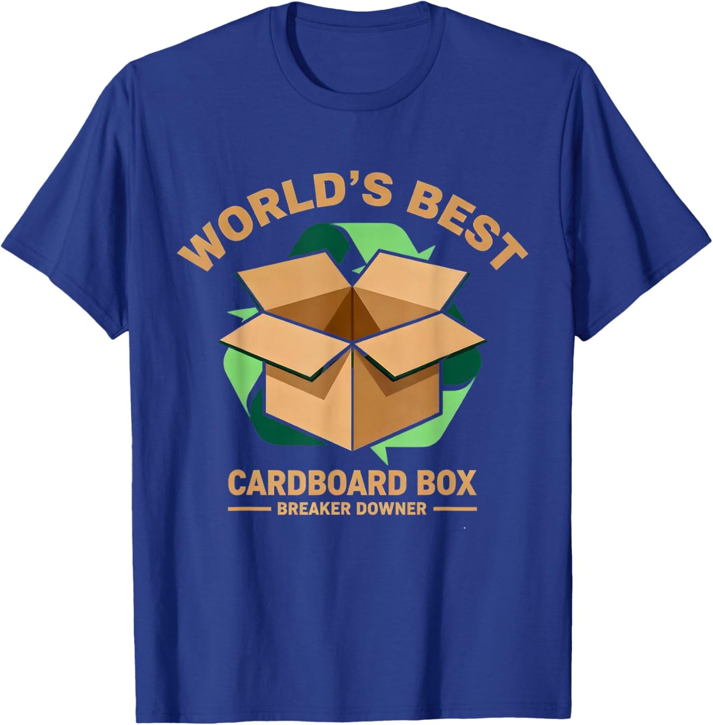 World's Best Cardboard Box Breaker Downer Apparel T-Shirt - T-Shirt | Royal