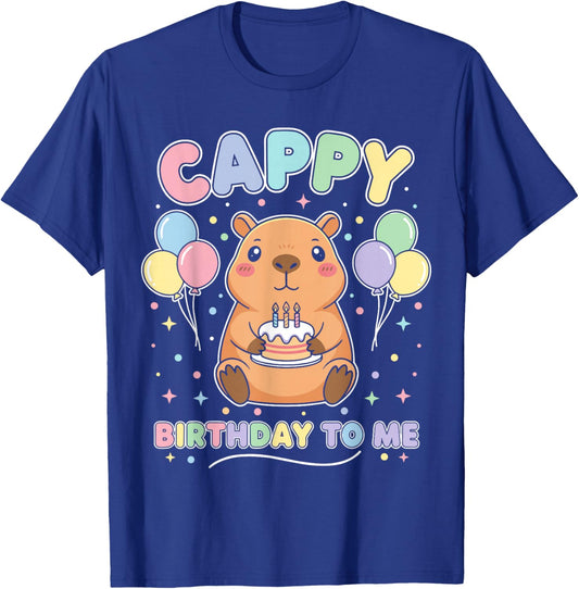 Capybara Birthday Shirt Cute Capybara Party Graphic T Shirt T-Shirt - T-Shirt | Royal