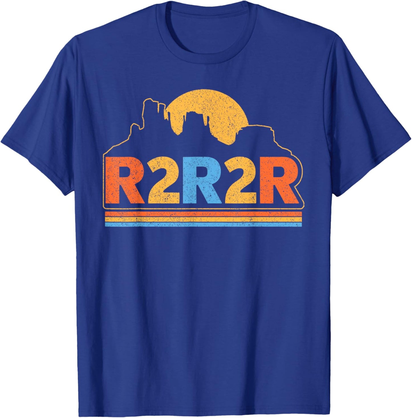 R2R2R Grand Canyon Retro Vintage Hiking Trek Trail Adventure T-Shirt - T-Shirt | Royal