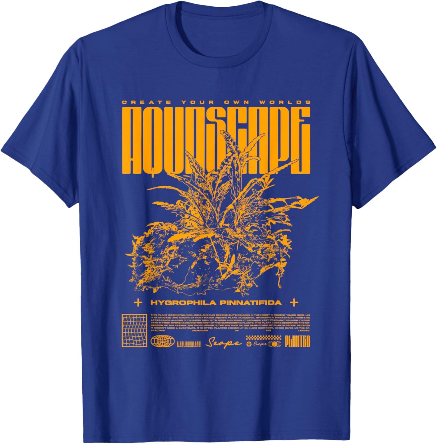 Aquascaping Hygrophila Pinnatifida Fish Keeper T-Shirt - T-Shirt | Royal