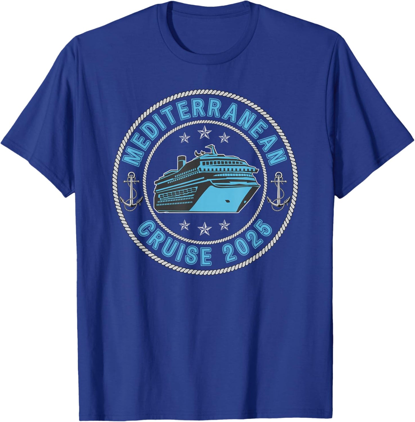 Mediterranean Cruise 2025 European Cruising Family Cruise T-Shirt - T-Shirt | Royal