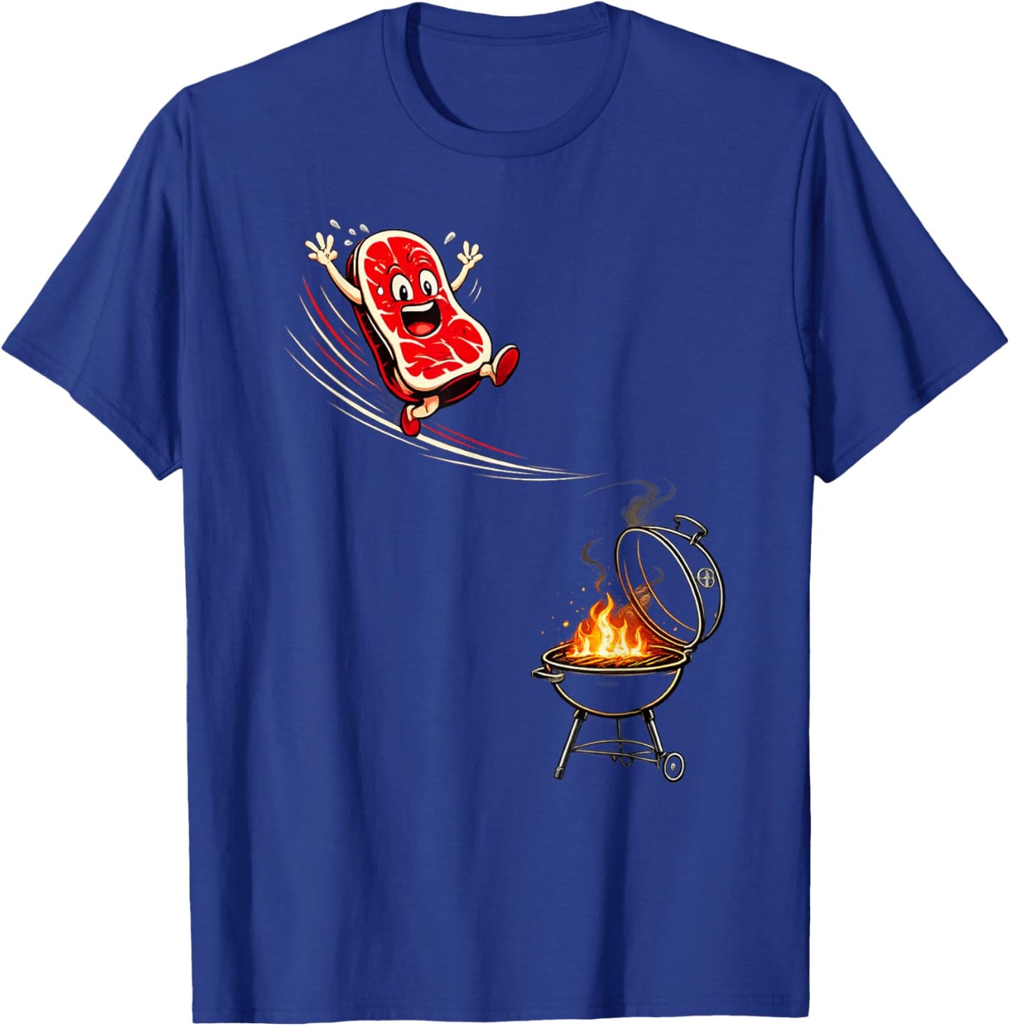 Grilling Cartoon Humor T-Shirt - T-Shirt | Royal