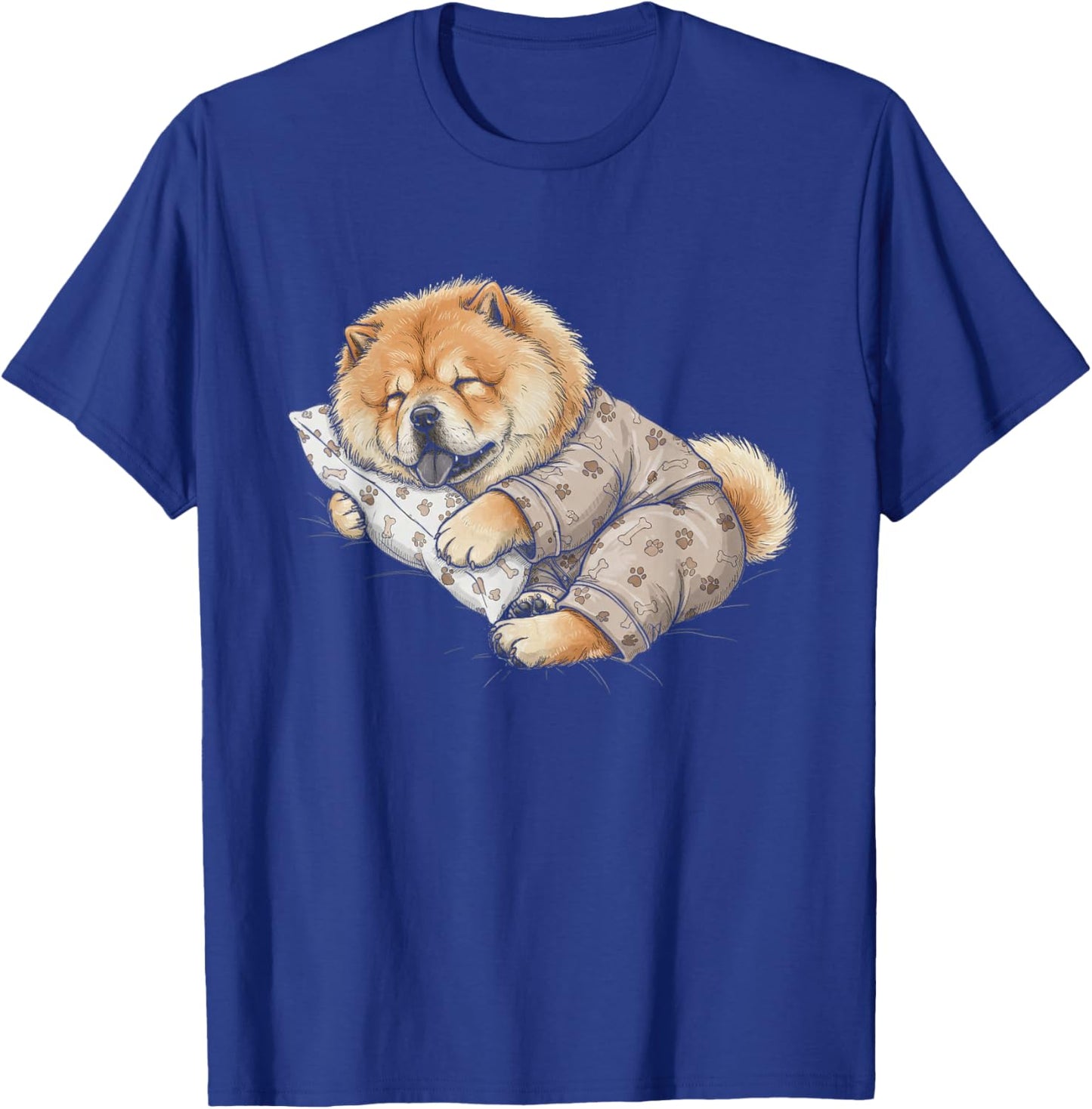 Funny Sleepy Chow Chow Pajama Men Women Kids T-Shirt - T-Shirt | Royal