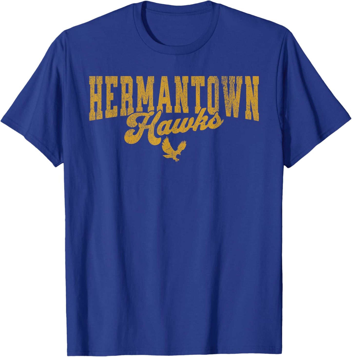 Hermantown Minnesota MN Hermantown Hawks Vintage Look T-Shirt - T-Shirt | Royal