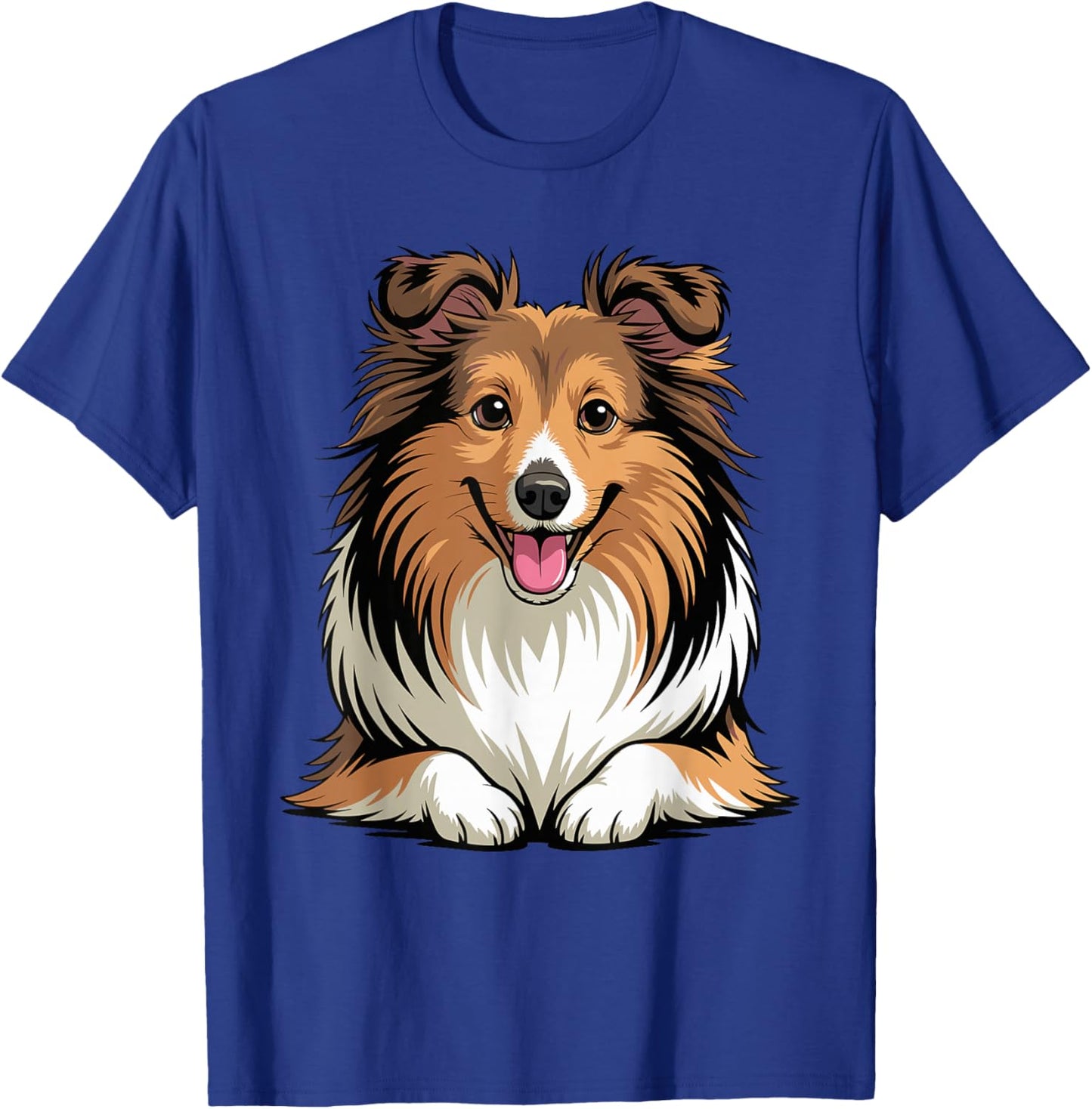 Cute Puppy Breed Artistic Sheltie Herding Shetland Sheepdog T-Shirt - T-Shirt | Royal