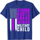 Purple Up For Military Kids Retro Military Child Month T-Shirt - T-Shirt | Royal