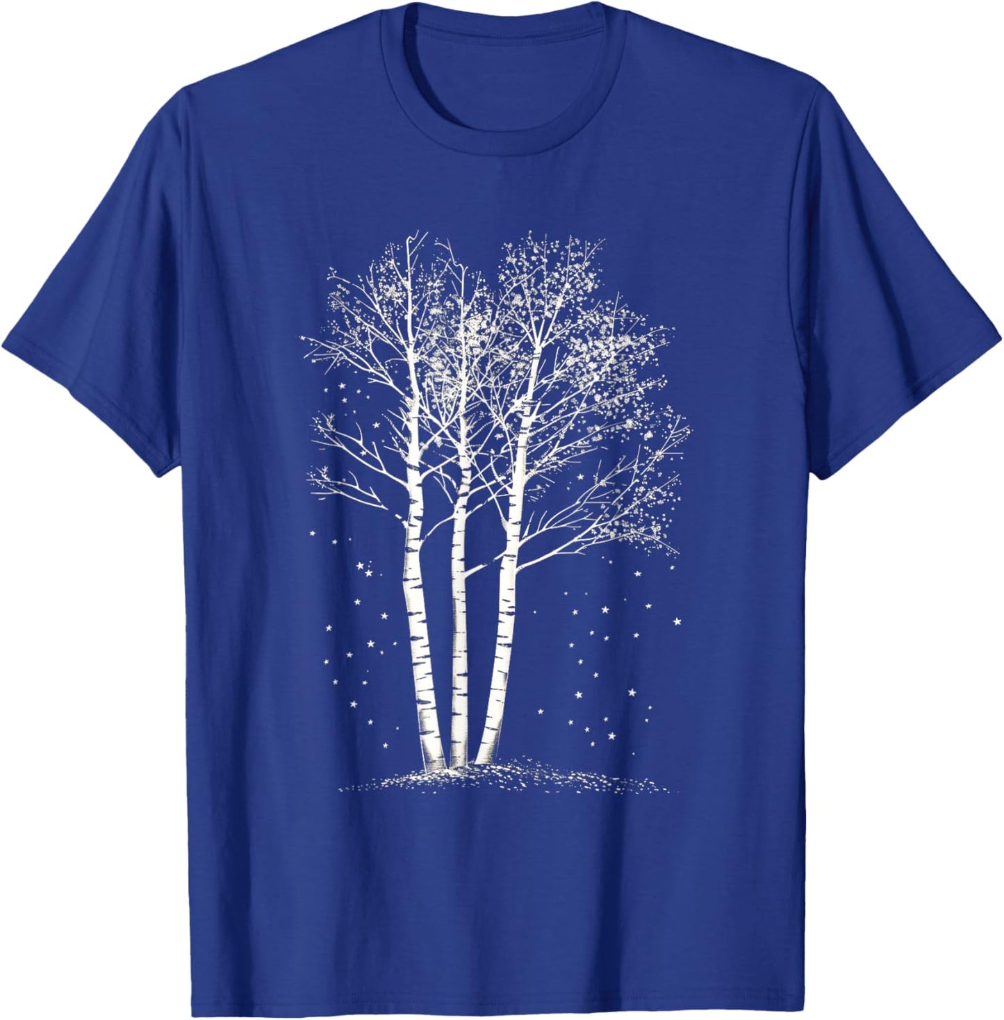 Realistic Forest Birch Tree Twilight Birch tree T-Shirt - T-Shirt | Royal
