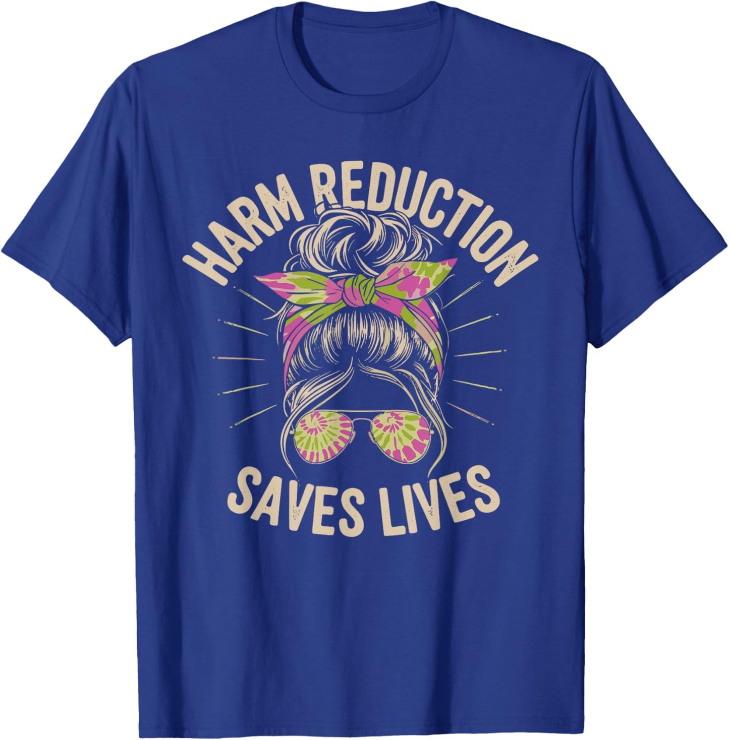 Harm Reduction Saves Lives Mental Health Awareness Month Men T-Shirt - T-Shirt | Royal