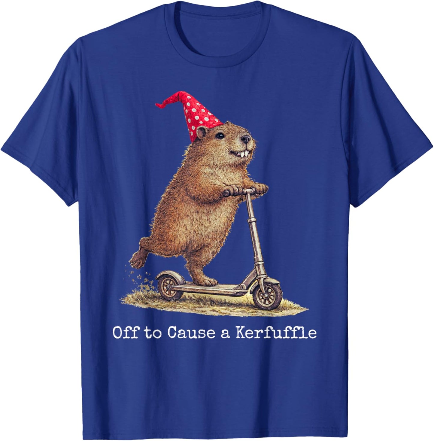Off to Cause A Kerfuffle Groundhog T-Shirt - T-Shirt | Royal